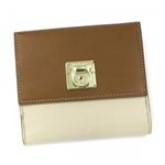 Ferragamo（フェラガモ） Wホック財布 LOCK STORY 22B704 535745 NOCCIOLA／ALMOND
