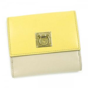 Ferragamo（フェラガモ） Wホック財布 LOCK STORY 22B704 535744 VANILLA／ALMOND