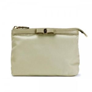【2013年4月30日まで期間限定値下げ】Ferragamo（フェラガモ） ポーチ VARA BEAUTY 22B060 532712 MUSHROOM