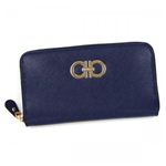 【2013年3月31日まで期間限定値下げ】Ferragamo（フェラガモ） 長財布 GANCINI ICONA VITTEL 22B300 530334 OXFORD BLU