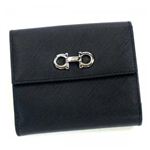Ferragamo（フェラガモ） Wホック財布 GANCINI ICONA VITTEL 22A960 433597 NERO