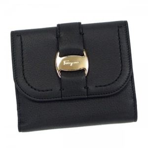 Ferragamo（フェラガモ） Wホック財布 VARA SELLERIA 22B760 536109 NERO
