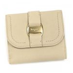 Ferragamo（フェラガモ） Wホック財布 VARA SELLERIA 22B760 536107 NEW BISQUE