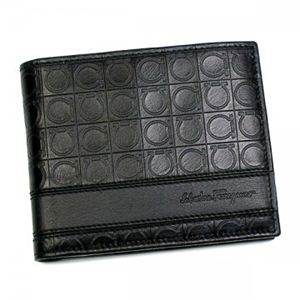 Ferragamo（フェラガモ） 二つ折り財布（小銭入れ付） MENS SLG GAMMA 668734 433496 NERO