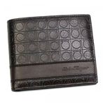 【2013年4月30日まで期間限定値下げ】Ferragamo（フェラガモ） 二つ折り財布（小銭入れ付） MENS SLG GAMMA 668734 433495 HICKORY