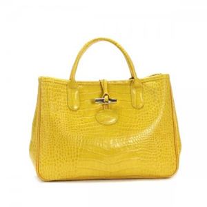 Longchamp（ロンシャン） ハンドバッグ ROSEAU STYLE CROCO 1686 620 SOLEIL