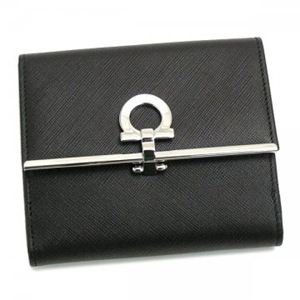 Ferragamo（フェラガモ） Wホック財布 GANCINI ICONA VITTEL 224639 273833 NERO