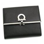 Ferragamo（フェラガモ） Wホック財布 GANCINI ICONA VITTEL 224639 273833 NERO