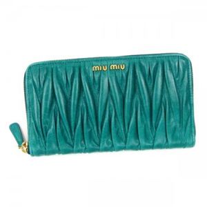 MIUMIU（ミュウミュウ） 長財布 MATELASSE LUX 5M0506 F0136 TURCHESE