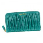 MIUMIU（ミュウミュウ） 長財布 MATELASSE LUX 5M0506 F0136 TURCHESE
