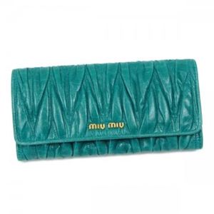 MIUMIU（ミュウミュウ） 長財布 MATELASSE LUX 5M1109 F0136 TURCHESE