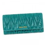 MIUMIU（ミュウミュウ） 長財布 MATELASSE LUX 5M1109 F0136 TURCHESE