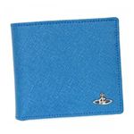 Vivienne Westwood（ヴィヴィアンウエストウッド） 二つ折り財布（小銭入れ付） MAN SAFFIANO 33037 LIGHT BLUE