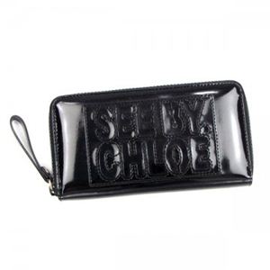 SEE BY CHLOE（シーバイクロエ） 長財布 ZIP FILE PVC 9P7155 1 BLACK