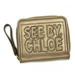 SEE BY CHLOE（シーバイクロエ） 二つ折り財布（小銭入れ付） ZIP FILE LEATHER 9P7238 A18 PALE GOLD