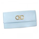 Ferragamo（フェラガモ） 長財布 GANCINI ICONA VITTEL 227121 537505 BLUE PASTEL