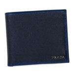 Prada（プラダ） 二つ折り財布（小銭入れ付） SAFFIANO BICOLORE ME 2M0738 F0S9K BALTICO+BLUETTE