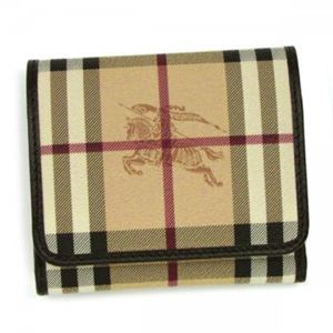 Burberry（バーバリー） 三つ折り財布（小銭入れ付） HYM LEIGHTON 2070T CHOCOLATE