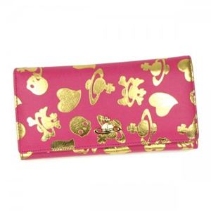 【2013年5月31日まで期間限定値下げ】Vivienne Westwood（ヴィヴィアンウエストウッド） 長財布 LOGO PRINT 1032VV30 ROSA