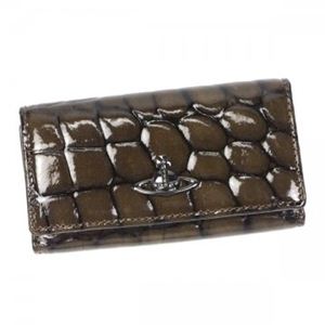 【2013年6月30日まで期間限定値下げ】Vivienne Westwood（ヴィヴィアンウエストウッド） キーケース STRIPY CROC 32324 DARK BROWN