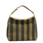 Fendi（フェンディ） ショルダーバッグ TESSUTO PEQUIN CON F 8BN669 F0ZJL TABACCO／ORZO／VACCHETTA
