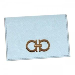 Ferragamo（フェラガモ） カードケース GANCINI ICONA VITTEL 22A552 537510 BLUE PASTEL