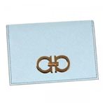 Ferragamo（フェラガモ） カードケース GANCINI ICONA VITTEL 22A552 537510 BLUE PASTEL