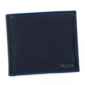 Prada（プラダ） 二つ折り財布（小銭入れ付） SAFFIANO BICOLORE ME 2M0738 F0S9K BALTICO+BLUETTE