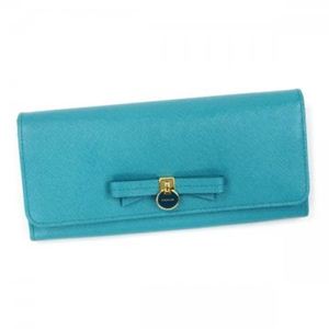 Prada（プラダ） 長財布 SAFFIANO FIOCCO SMAL 1M1132 136 TURCHESE