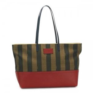 Fendi（フェンディ） トートバッグ TESSUTO PEQUIN CON F 8BH185 F0RCK TABACCO／ROSSO