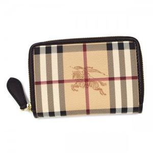 Burberry（バーバリー） 二つ折り財布（小銭入れ付） HYM BURLEIGH 2070T CHOCOLATE