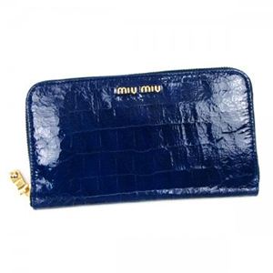 MIUMIU（ミュウミュウ） 長財布 STAMPA COCCO LUX 5M0506 F0013 AZZURRO