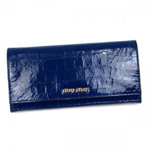 MIUMIU（ミュウミュウ） 長財布 STAMPA COCCO LUX 5M1109 F0013 AZZURRO