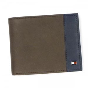 TOMMY HILFIGER（トミーヒルフィガー） 二つ折り財布（小銭入れ付） ALLERDALE 0091-4825 2 BROWN／NAVY