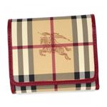 【2013年8月31日まで期間限定値下げ】Burberry（バーバリー） 三つ折り財布（小銭入れ付） HYM LEIGHTON MCO 6080T MILITARY RED- ROSSO