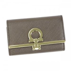 Ferragamo(フェラガモ) キーケース GANCINI ICONA VITTEL 224627 557336 DEEP TAUPE