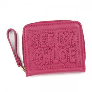 SEE BY CHLOE（シーバイクロエ） 二つ折り財布（小銭入れ付） ZIP FILE LEATHER 9P7238 544 RASPBERRY