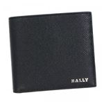 Bally（バリー） 二つ折り財布（小銭入れ付） LETTERING LYIE 0 BLACK