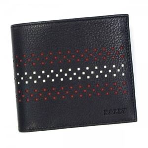Bally（バリー） 二つ折り財布（小銭入れ付） 7 VYIE.T 110 BLACK RED／BEIGE