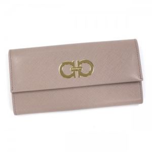Ferragamo（フェラガモ） 長財布 GANCINI ICONA VITTEL 227121 549476 NOCTURNE ROSE／CORNIOLA