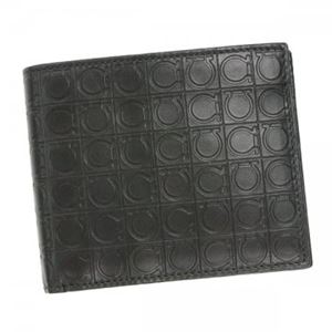 Ferragamo（フェラガモ） 二つ折り財布（小銭入れ付） MENS SLG GAMMA 669407 552585 DARK RAIN