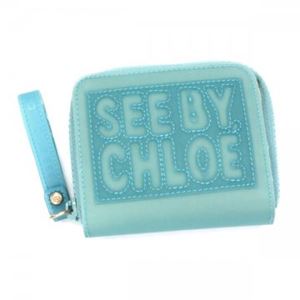 SEE BY CHLOE（シーバイクロエ） 二つ折り財布（小銭入れ付） ZIP FILE PVC 9P7238 670 JADE