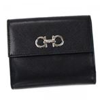 Ferragamo（フェラガモ） 二つ折り財布（小銭入れ付） GANCINI ICONA VITTEL 22B852 549344 NERO