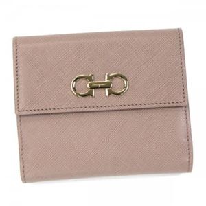 Ferragamo（フェラガモ） 二つ折り財布（小銭入れ付） GANCINI ICONA VITTEL 22B852 558014 NOCTURNE ROSE