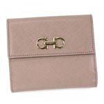 Ferragamo（フェラガモ） 二つ折り財布（小銭入れ付） GANCINI ICONA VITTEL 22B852 558014 NOCTURNE ROSE