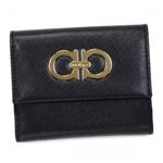 Ferragamo（フェラガモ） 二つ折り財布（小銭入れ付） GANCINI ICONA VITTEL 227122 549478 NERO／ROSSO