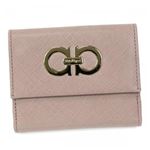 Ferragamo（フェラガモ） 二つ折り財布（小銭入れ付） GANCINI ICONA VITTEL 227122 549477 NOCTURNE ROSE／CORNIOLA