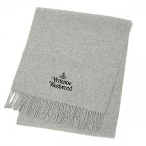 Vivienne Westwood（ヴィヴィアンウエストウッド） マフラー 440682 SE0 9 LIGHT GREY x BLACK