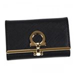 Ferragamo（フェラガモ） キーケース GANCINI ICONA VITTEL 224627 549452 NERO／ROSSO