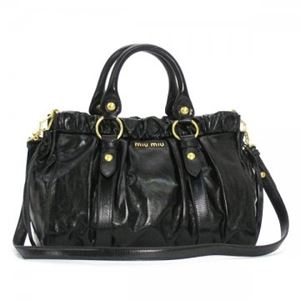 MIUMIU（ミュウミュウ） ハンドバッグ VITELLO LUX RT0383 2 NERO